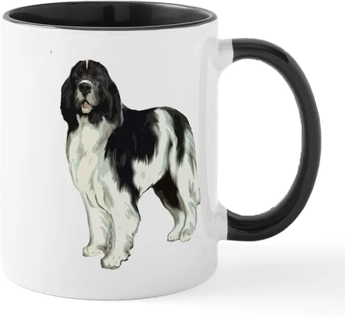 Miniatura 35 de CafePress Newfoundland Dog Drool Zone Taza de café de cerámica de 11 oz (11.0 fl oz)