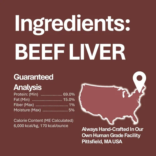 Miniatura 6 de Whole Life Pet Just One - Paquete económico de golosinas de hígado de res para perros, grado humano, liofilizado, un ingrediente, entrenamiento