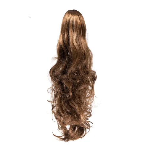 Miniatura 7 de Extensión de pelo Onedor, coleta sintética y rizada de 20 pulgadas con broche, 6.7 oz con broche de garra