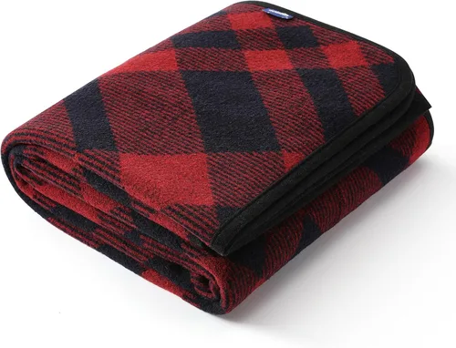 Miniatura 10 de ACUSHLA - Manta de lana merina para acampar, cálida, gruesa, lavable, grande para cama, sofá, dormir, hierba, estadio, picnic, senderismo