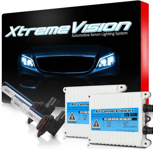 Miniatura 19 de XtremeVision H1 10K 35W AC Xenón Paquete - Bombilla de faro de Xenón con balasto de AC delgado - 10000K Azul Oscuro - Bombillas de Xenón - 1 par