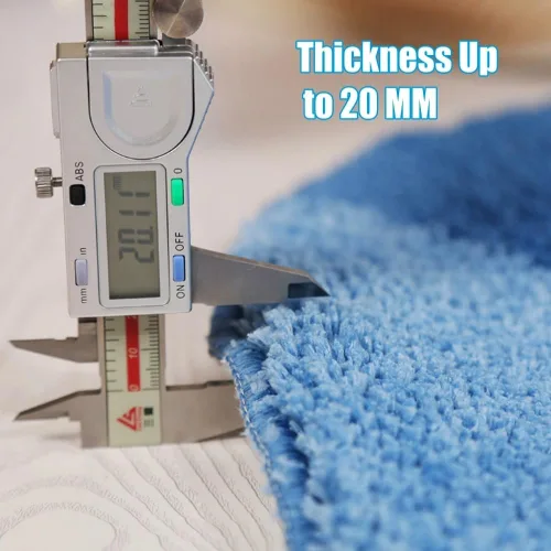 Miniatura 4 de IcosaMro Alfombra de baño azul con diseño de ballena, bonita alfombra antideslizante, lavable, de microfibra, absorbente de agua, alfombra de piso
