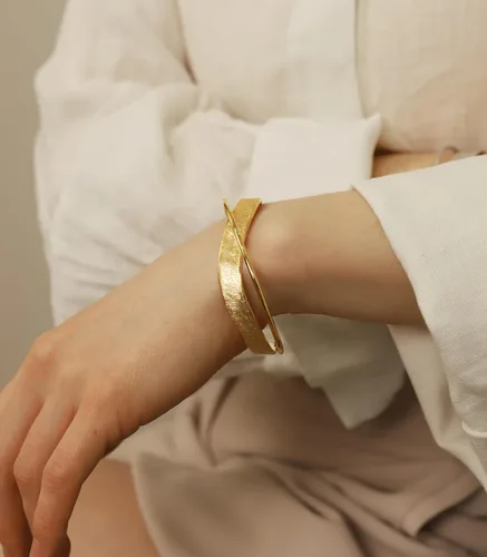 Miniatura 9 de OZEL - Pulseras para mujer, chapados en oro real de 18 quilates, pulseras de oro de cristal colorido para regalos