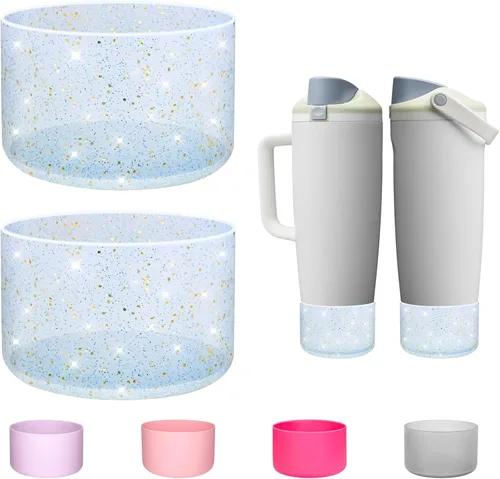 Miniatura 16 de WK IEASON 2PCS Protective Silicone Boots Compatible with Owala FreeSip Sway 30oz 40oz Bottles and 40oz Tumblers, Anti-Slip Bottom Cover Boot for