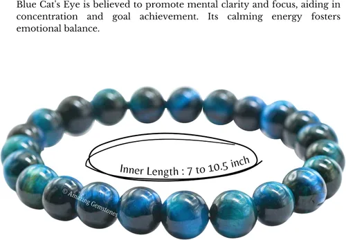 Miniatura 135 de Amazing Gemstone Crystal Bracelet for Women Men's Gifts - Protection Healing Crystal Bracelet - 8mm Gemstone Beaded Stretchable Bracelet Pulseras