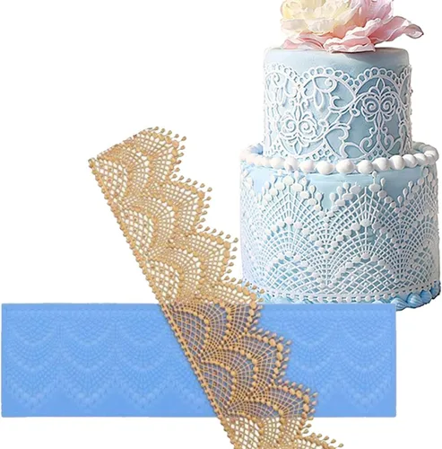 borla de azúcar joya perla colgante pastel comestible silicona fondant vieira impresión encaje estera decoración pastel molde goma pasta cupcake