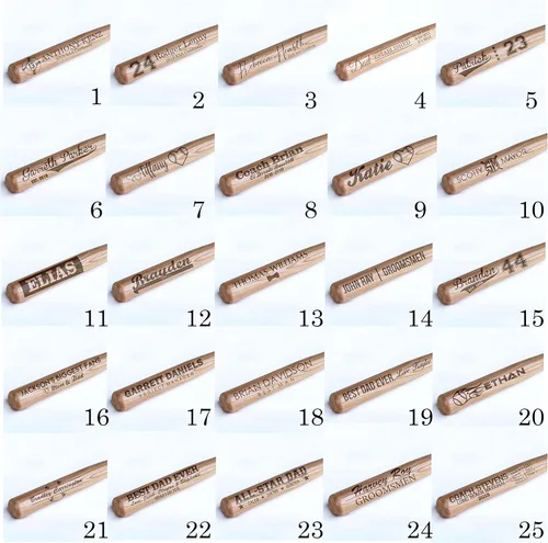 Miniatura 2 de Mini bate personalizado de 18 pulgadas, mini bate de béisbol personalizado, regalo de entrenador personalizado, regalo de equipo, pelota