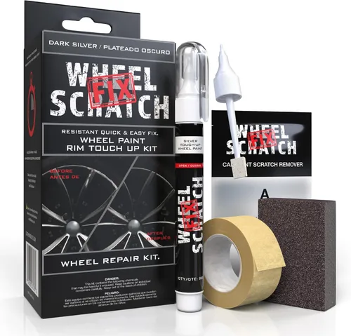 Miniatura 14 de Wheel Scratch Fix - Kit de retoque de llantas rápido y fácil, colores universales (negro (brillo))