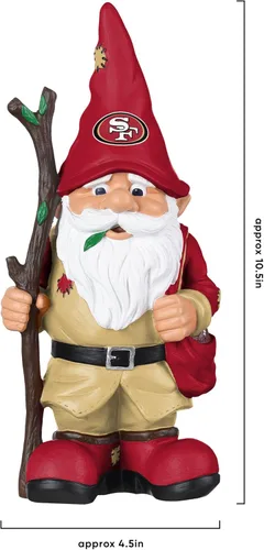 Miniatura 2 de FOCO NFL Team Logo Holding Stick Garden Statue Outdoor Gnome
