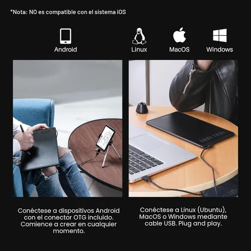 Miniatura 7 de HUION Inspiroy H640P - Tableta de dibujo, arte digital de 6 x 4 pulgadas con lápiz capacitivo sin batería, presión de bolígrafo 8192, 6 teclas