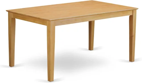 Miniatura 6 de East West Furniture CAT-LWH-S - Mesa de comedor Capri – una mesa rectangular de madera con patas resistentes, 36 x 60 pulgadas, color blanco lino