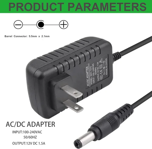 Miniatura 3 de Adaptador de fuente de alimentación de CA de 12 V compatible con Yamaha PSR, YPG, YPT, DGX, DD, EZ y P Piano digital y serie de teclado portátil
