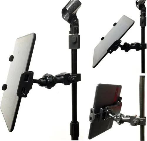 Miniatura 8 de AccessoryBasics EasyAdjust soporte para micrófono de platillo, apto para Apple iPad PRO Air Mini Samsung Galaxy Tab Surface Pro/Book y teléfonos