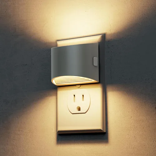 Miniatura 9 de L LOHAS LED - Luces nocturnas enchufables en la pared con 3CCT ajustable (1600K/3000K/5000K), luz nocturna de 1W enchufable en la pared, sensor