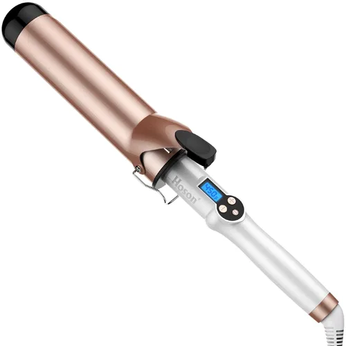 Miniatura 12 de Hoson - Rizador profesional de 1.25 pulgadas, tubo con revestimiento de cerámica turmalina profesional, pantalla LCD con 9 ajustes de calor