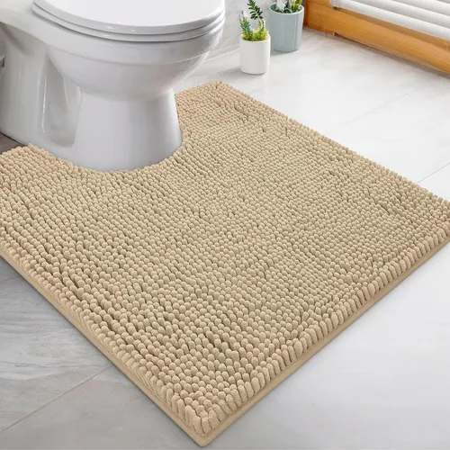 Miniatura 16 de LuxUrux Tapete de microfibra afelpada, de felpilla extrasuave, pelo largo de 1 pulgada, muy absorbente, para baño o ducha, lavar y secar a máquina
