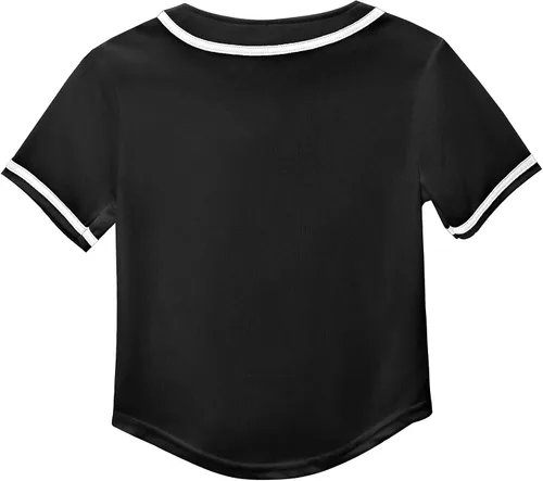 Miniatura 2 de Camiseta de béisbol para niños, camisa con botones, manga corta, hip hop, uniformes deportivos personalizados para niñas