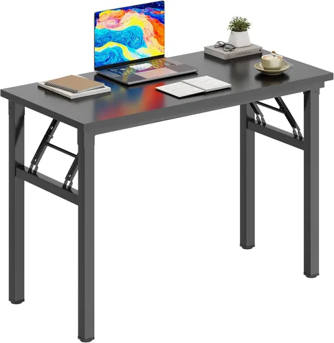 Miniatura 18 de DlandHome - Mesa plegable para computadora de 47 pulgadas, escritorio portátil, mesa de actividades, mesa de conferencias, escritorio de oficina