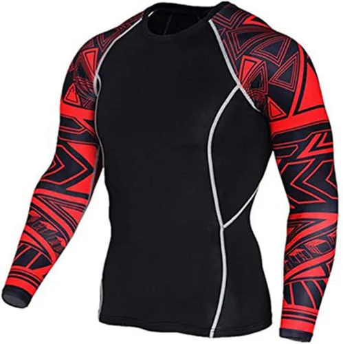 Miniatura 2 de Conjunto de 2 piezas de chaqueta de manga larga para hombre, gimnasio, correr, fitness, pantalones de compresión, camiseta de manga larga, conjunto