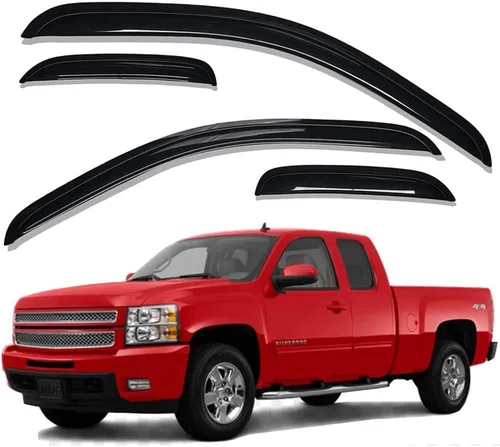 Miniatura 10 de Deflector de ventilación para visera lateral para Chevy Silverado/GMC Sierra 1500/2500HD/3500HD Crew Cab, Yukon XL/Suburban/Avalancha 2007-2014, 4