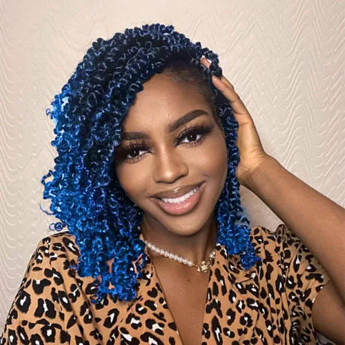 Miniatura 86 de Paquetes de extensiones de cabello de trenza de ganchillo Passion Twist - Combo de color mixto (6 paquetes 1B+1 paquete T1B/27+1 paquete T1B/30)