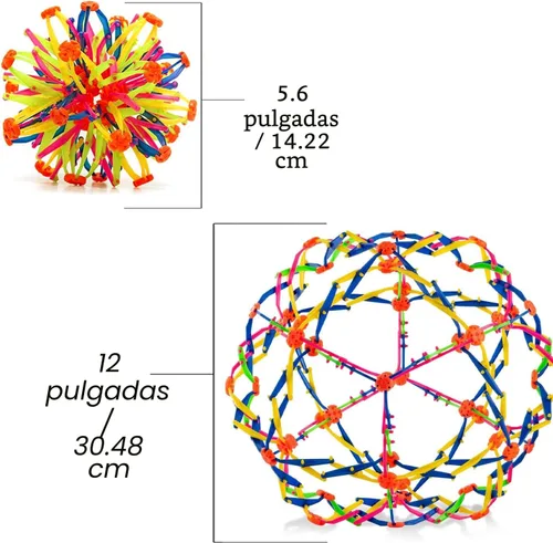 Miniatura 4 de 4E's Novelty Bola expandible, esfera sensorial de plástico para niños y adultos