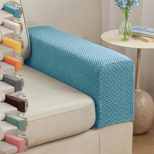 Miniatura 16 de Fundas para Brazos de Sofá y Fundas para Brazos de Sillón Juego de 2 - Protectores Elásticos para Reposabrazos de Sofá con Agarre Antideslizante