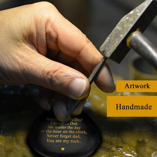 Miniatura 6 de Regalos Únicos para el Día del Padre para Hombres - Piedras Decorativas Gravadas de Regalo para el Día del Padre para Papá de Hijo - Conmovedor Eres