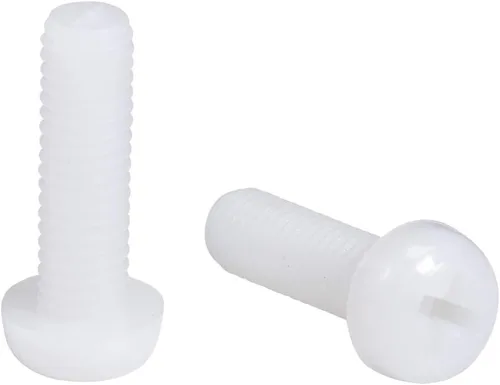 Miniatura 6 de uxcell M6x30mm Roscado Nylon Phillips Cruz Pan Cabeza Tornillos Tornillos de Máquina Blanco 50