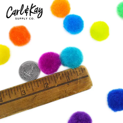 Miniatura 5 de Carl & Kay [300 piezas] 250 pompones de 1 pulgada y 50 ojos saltones - Pompones para manualidades - Pompones para manualidades en colores surtidos