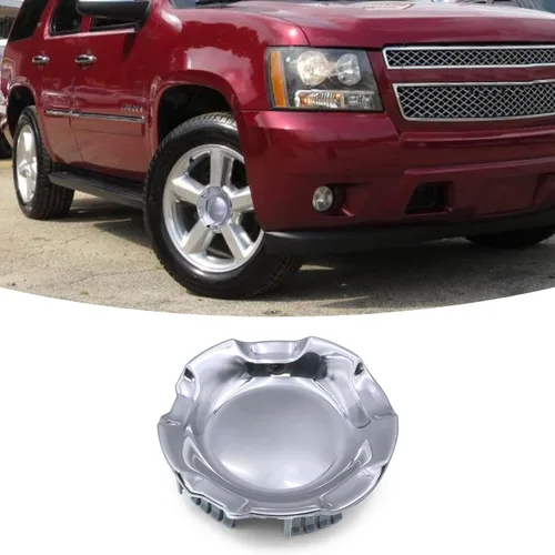 1 tapa central de aluminio pulido de 7 1/8 pulgadas, estilo en blanco, para Chevy Silverado Tahoe Avalanch Suburban 2007-2013, número de pieza