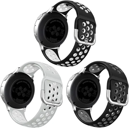 Paquete de 3 correas compatibles con Samsung Galaxy Watch Active 2 de 1.575 pulgadas, 1.732 pulgadas/Active/Galaxy Watch 3 Band 1.614 pulgadas/Watch
