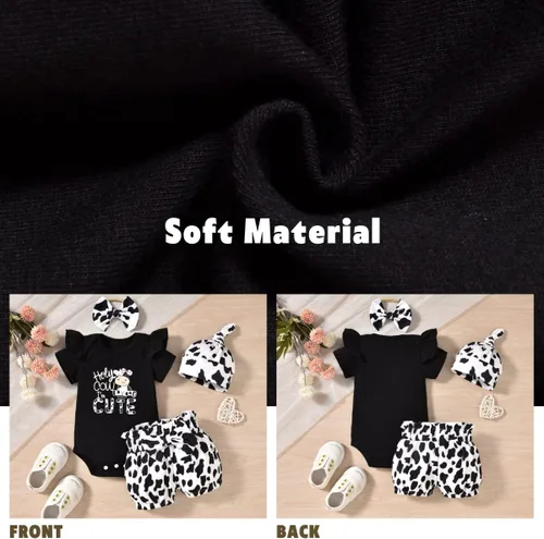 Miniatura 25 de Aalizzwell Conjunto de pantalones cortos para bebé recién nacido para el verano