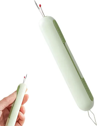 Miniatura 8 de Enhebrador de agujas 2 en 1, enhebrador de agujas mejorado 2026, enhebrador retráctil, herramienta de extracción de hilo para coser a mano, tejer