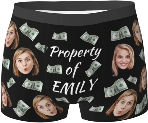 Miniatura 2 de Boxers personalizados con cara para hombres, novio, marido, ropa interior divertida personalizada para ideas de cumpleaños para él, S-XXL