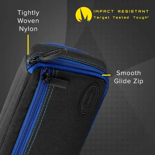 Miniatura 2 de Casemaster Plazma Plus, 3 dardos para dardos suaves y de acero con bolsillo frontal grande para dispositivos móviles, tubo de almacenamiento Borde