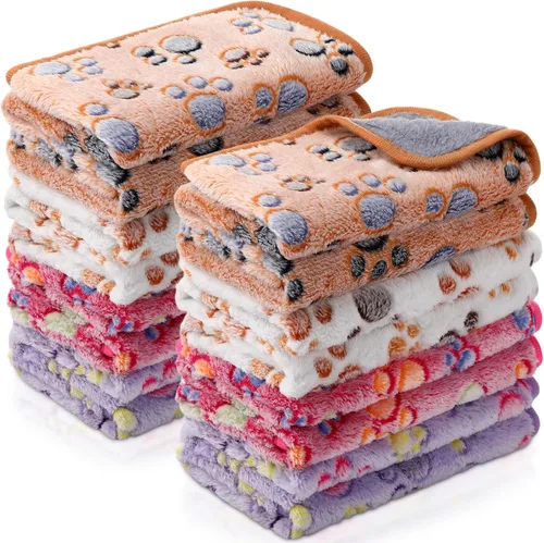 Miniatura 9 de Tudomro 8 Piezas Mantas Absorbentes y Lavables para Conejillo de Indias, Ropa de Cama de Vellón Animal, Forros para Jaula, Impermeables