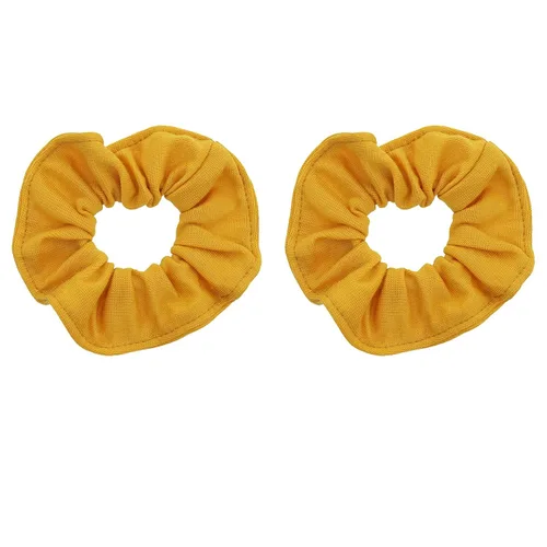 Miniatura 29 de Set of 2 Large Solid Scrunchies (Beige)