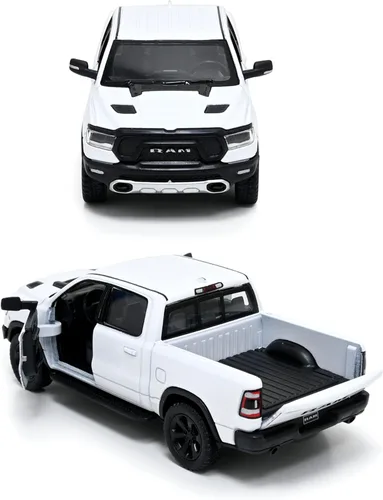 Miniatura 4 de KiNSMART - Camioneta Pickup Dodge Ram 1500 2019 1:46 Escala O 5" Modelo de Camión de Juguete de Metal Fundido a Presión (Juego de 4)
