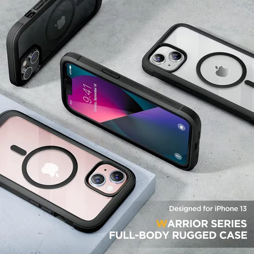 Miniatura 6 de Miracase Serie de vidrio diseñada para iPhone 13 de 6.1 pulgadas, actualización 2023, carcasa magnética transparente de cuerpo completo