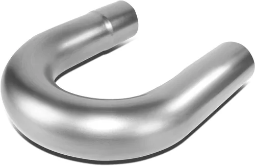 DNA MOTORING ZTL-PP-30-180-RAW Tubo de escape de mandril personalizado DIY con curva en U de 180 grados, 3" DE, ajuste universal, acero suave