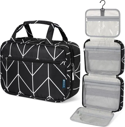 PAVILIA Neceser Colgante Bolsa de Viaje para Mujeres y Hombres, Organizador de Cosméticos Plegable, Bolsa de Maquillaje Resistente al Agua