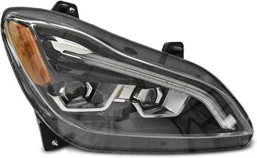 Miniatura 23 de Conjunto de par de faros delanteros LED completos Blackout para camiones semi Kenworth T660 170 T270 T370 T660 T700 2008-2019 DRL Halo Secuencial