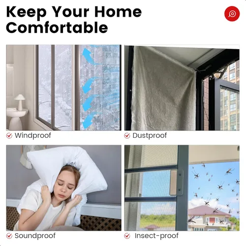 Miniatura 7 de Burlete impermeable para puertas y ventanas, tira de sellado de cepillo, adhesivo fuerte, resistente a la intemperie, a prueba de polvo