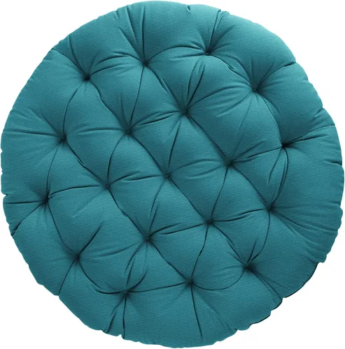 Miniatura 32 de Sorra Home - Cojín con mechones Papasan - Cojín redondo cómodo para silla Bucket & Moon - Cojín de piso con espuma suave para muebles
