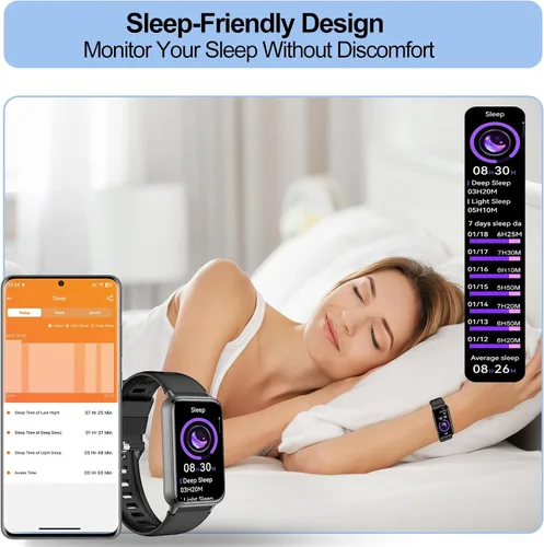 Miniatura 5 de Rastreador de actividad física (responder/hacer llamadas), reloj inteligente para mujeres y hombres, con pantalla AMOLED siempre encendida de 1.47