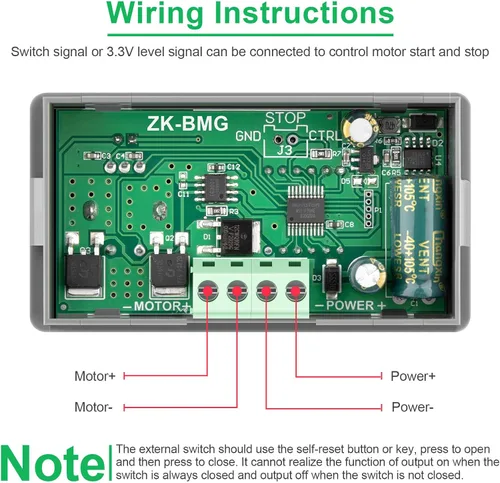 Miniatura 2 de PWM Controlador de velocidad del motor DC 12V 24V 60V 500W Motor eléctrico Regulador de control de velocidad Controlador de velocidad de potencia