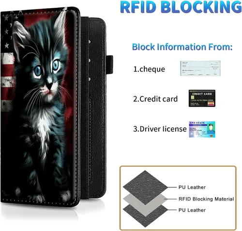 Miniatura 130 de Funda para chequera para hombres y mujeres, cartera de cuero RFID con ranuras para tarjetas de crédito, soporte de cheques duplicados personales