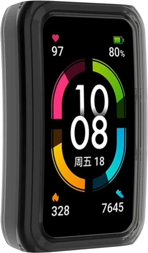 Miniatura 3 de Funda compatible con Huawei Honor Band 6 Watch Protector de pantalla de PC suave a prueba de golpes, protector delgado de parachoques protector