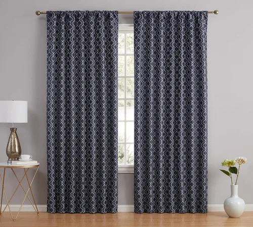 Miniatura 2 de HLC.ME Franklin - Cortinas de paneles 100% opacas, diseño marroquí, con bolsillo para cortinero, con aislamiento térmico, ahorro de energía, bloquea
